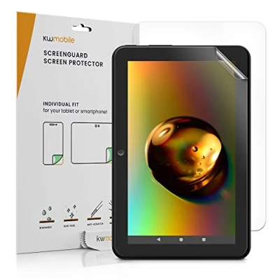 Abbildung von kwmobile 2X Schutzfolie kompatibel mit Amazon Fire 7 7&quot; (2022) Folie klar Full Screen Tablet