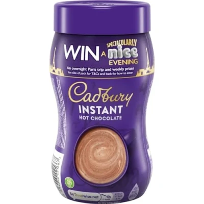 Abbildung von Cadbury Sofort Hot Chocolate Fairtrade (400 g) Packung mit 2
