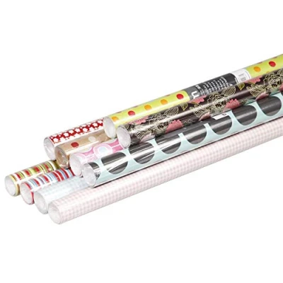 Abbildung von Clairefontaine 211425AMZC Packung mit 10 Rollen Geschenkpapier Excellia, 2 m x 70 cm, 80g, 1 Pack, Motive sortiert