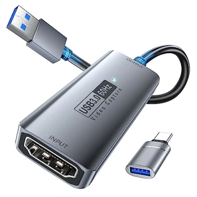 Abbildung von Fulfalic Video Capture Card, 4K HDMI to USB 3.0 1080P 60FPS Audio Card,for Teaching,Broadcasting,Gaming,Streaming,Video Conference
