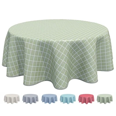 Abbildung von Home Direct Wachstuch Tischdecke Abwaschbar Rund 160cm Salbeigrün