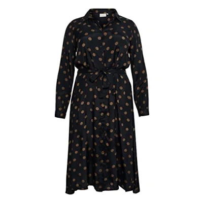 Abbildung von Kaffe Curve Kcolivia Blusenkleid, Damen, Größe: 44, Black with dot
