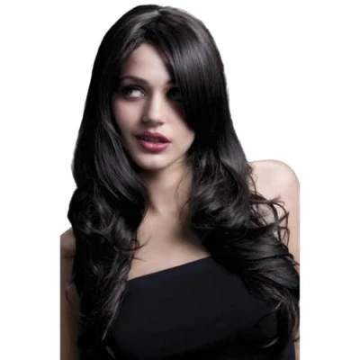 Abbildung von Smiffys Kostüm Perücke Beach Waves braun, Hochwertige Kunsthaar Perücken aus der Fever Wig Collection