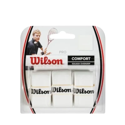 Abbildung von Wilson Unisex Erwachsene Pro Wh Squash Overgrip, Weiß / Schwarz, Einheitsgröße EU