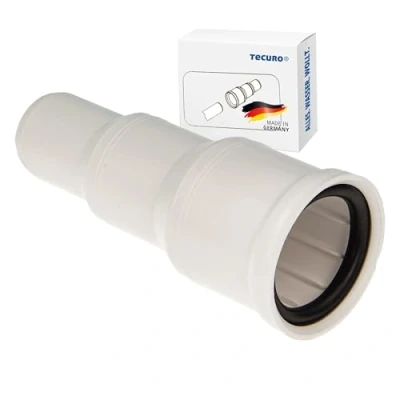 Abbildung von tecuro Siphon Übergangsstutzen Reduzierung von Ø 50 40 32 mm KS weiß