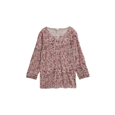 Abbildung von TOM TAILOR Damen 1047731 T Shirt, 38827 Rose Abstract Dot Design, XL