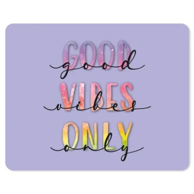 Abbildung von younikat Mauspad mit Büro Spruch Good Vibes Only Motiv I 24 x 19 cm Mousepad in Standard Größe rutschfest lustig dv1530