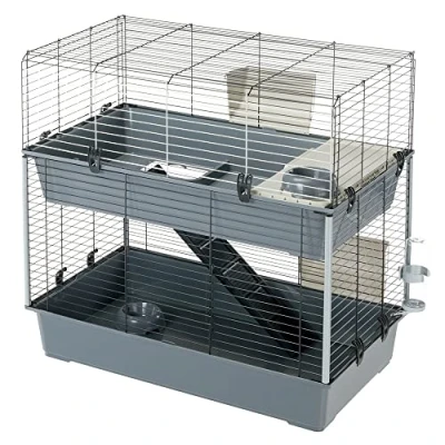 Abbildung von Ferplast Kaninchenkfig Rabbit 100 Doppel Tierunterkunft 95x57x93...