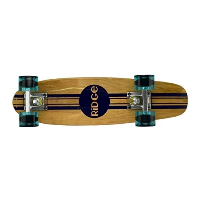 Abbildung von Ridge Retro Skateboard Mini Cruiser, klar blau, 22 Zoll, WPB