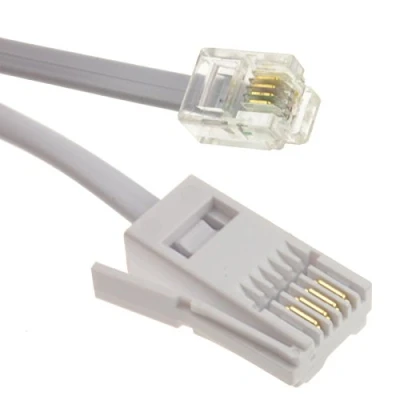 Abbildung von 4 Draht BT Stecker Zum RJ11 Crossover Telefon Kabel 10 m [10 Meter/10m]