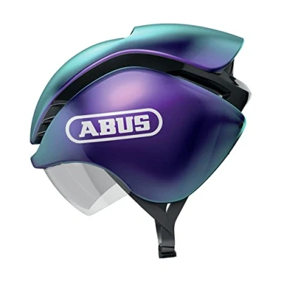 Abbildung von ABUS Fahrradhelm GameChanger Tri für Triathleten und Rennradfahrer Aerodynamik Bestzeiten Damen Herren Lila, Größe M