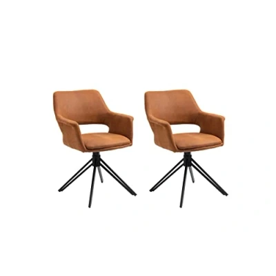 Abbildung von byLIVING Esszimmerstuhl 2er Set Eleonore/Webstoff grau/Gestell Metall schwarz/Sitzschale 360 drehbar/Esszimmerstuhl/Wohnzimmerstuhl/B 57, H 83,5 T 61, cm