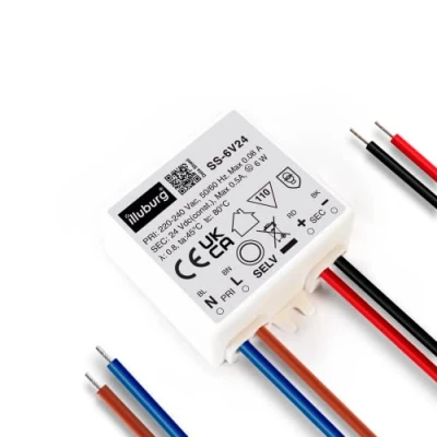 Abbildung von illuburg LED Trafo 24V 6W Flackerfrei für Strip Lampe Netzteil Treiber Transformator Driver Power Supply