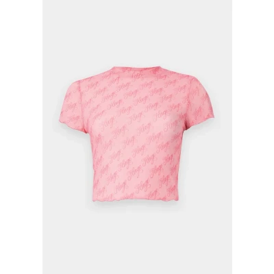Abbildung von HUGO Daleana Tshirt print, Damen, Größe: Small, Pink
