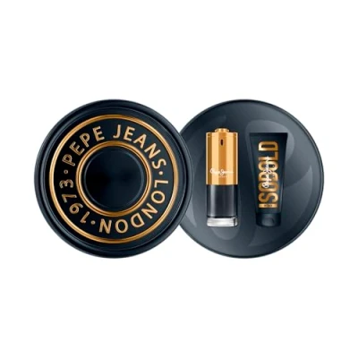 Abbildung von Pepe Jeans SoBold Intense For Him Parfüm Herren Geschenkset 2 Stück Eau de Parfum 100ml und Duschgel Set Bernsteinfarbener würziger Duft Männer