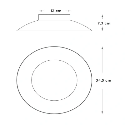 Abbildung von Lucide FOSKAL Deckenleuchte Ø 34,5 cm LED 1x12W 2700K Mattes Gold / Messing