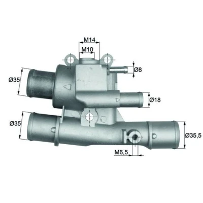 Abbildung von MAHLE ORIGINAL TI 124 88 Kühlwasserthermostat ohne Dichtung FIAT: Marea Weekend, Brava Schrägheck, BRAVO 1