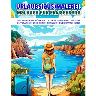 Abbildung von URLAUBS(aus)MALEREI: Malbuch für Erwachsene: Fernweh und Urlaubsmalbuch mit traumhaften Urlaubsmotiven gegen das Erwachsene, Senioren Jugendliche