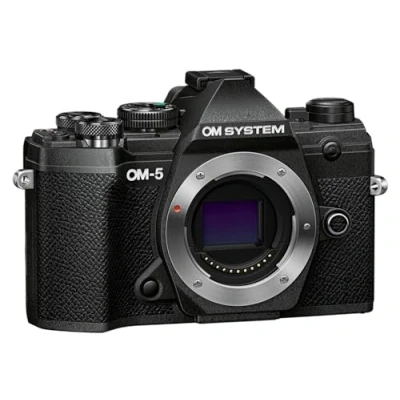 Abbildung von OM SYSTEM 5 Micro Four Thirds Systemkamera, 20 MP Live MOS Sensor, optimierte Achsen Bildstabilisierung, IP53, Handheld High Res Shot, Schwarz