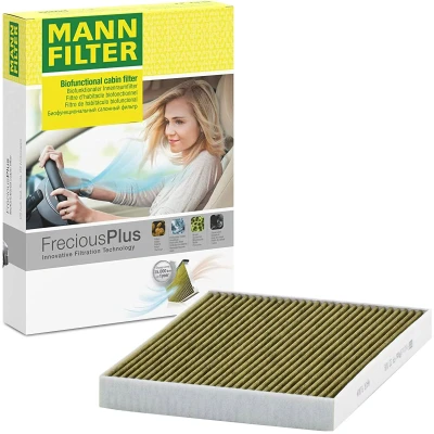 Abbildung von MANN FILTER FP 33 006 Innenraumfilter Aktivkohlefilter, mit antibakterieller Wirkung, Feinstaubfilter (PM 2.5), fungizider Wirkung 241 323 31