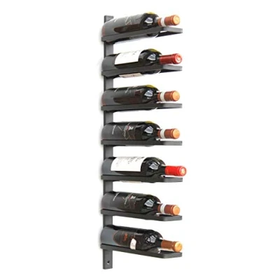 Abbildung von DanDiBo Weinregal Metall Wand Schwarz 93885 Flaschenregal Flaschenhalter Wandmontage Modern Wandhalter Wandregal für 7 Flaschen