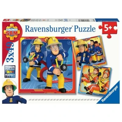 Abbildung von Ravensburger Puzzle Feuerwehrmann Sam zum Einsatz! 3x49 Teile