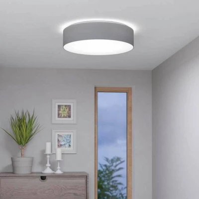 Abbildung von Eglo 900442 Deckenleuchte ROMAO Z Textil Leinen, Kunststoff grau, weiss LED 35W 2700 6500K H:15cm Ø57cm dimmbar mit Connect Funktion