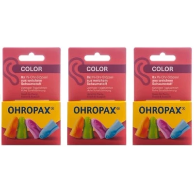 Abbildung von OHROPAX Color Schaumstoff Stoepsel (3x 8 Stück)