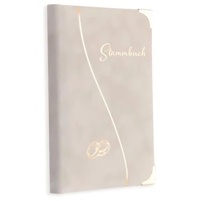 Abbildung von Stammbuch Grau der Familie Mila Hochzeit Standesamt