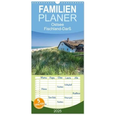 Abbildung von Familienplaner 2025 Ostsee, Fischland Darß mit 5 Spalten (Wandkalender, 21 cm x 45 cm), CALVENDO