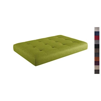 Abbildung von sunnypillow Palettenkissen Palettenauflage Palettenpolster Palettensofa Sitzkissen Rückenlehne gesteppt 120x80x15cm Lime