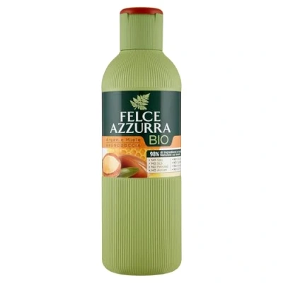 Abbildung von Felce Azzurra Bio Duschbad Argan Öl &amp; Honig für ein wohltuendes Bad mit Aragn und auf Basis 100% recyclebare Verpackung 1er Pack (1x 500 ml)