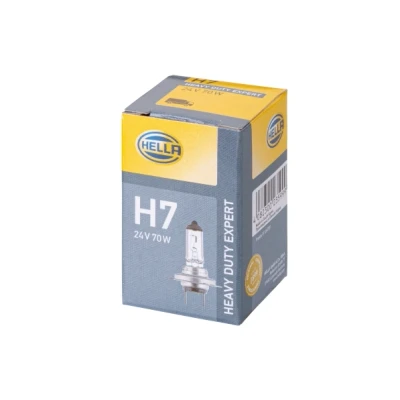 Abbildung von HELLA 8GH 007 157 231 Glühlampe, Fernscheinwerfer H7 24V 70W Halogen MAN: TGX, L 2000, M 2000 M, SCANIA: L,P,G,R,S series, MERCEDES BENZ: ATEGO 3