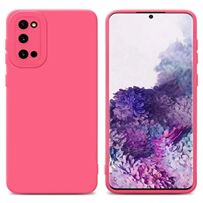 Abbildung von Cadorabo Hülle kompatibel mit Samsung Galaxy S20 Schutzhülle TPU Silikon Case Liquid Design Kameraschutz Slim Kratzfest Weiche Gummi Rundumschutz für in Rot