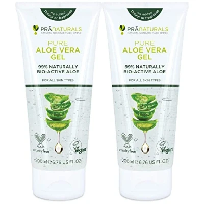 Abbildung von PraNaturals Aloe Vera Gel 200ml, Natürliche beruhigende &amp; nahrhafte (2er Pack)