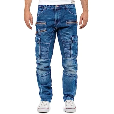 Abbildung von Cipo &amp; Baxx Regularfit Jeans Straight Leg, Herren, Größe: 38x34, Blau