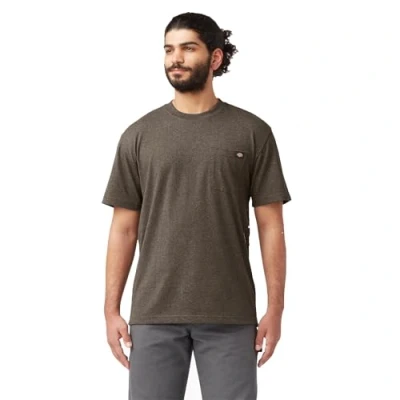 Abbildung von Dickies Herren Heavyweight Crew Neck Short Sleeve Tee T Shirt, Schokoladenbraun, XX Large