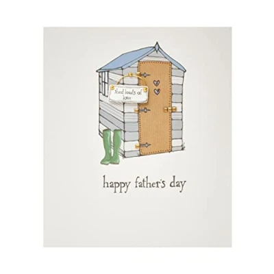 Abbildung von Boofle Vatertagskarte Happy Father&#039;s Day General Wish für Papa jeden leere Innenseite Ihre eigene Nachricht, mehrfarbig
