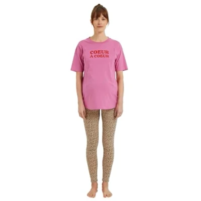 Abbildung von Vertbaudet Tshirt print, Damen, Größe: 32, Bonbon rosa
