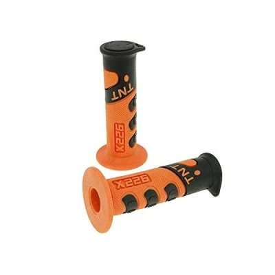 Abbildung von Lenkergriffe Griffe CROSS 922X Orange Schwarz Roller Scooter Motorrad