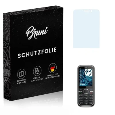 Abbildung von Bruni Schutzfolie kompatibel mit Nokia C5 Folie, glasklare Displayschutzfolie (2X)