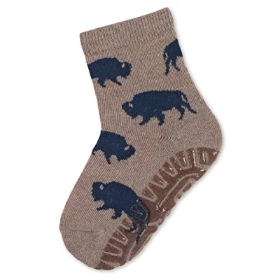 Abbildung von Sterntaler Fliesen Flitzer AIR Bison Socken für Kinder, Größe: 19/20, Dunkelbraun