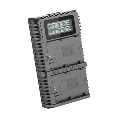 Abbildung von Nitecore UCN2 Pro Dubbel Lader voor Canon LP E6 (N), Schwarz