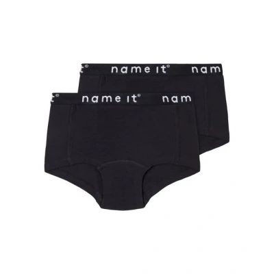 Abbildung von Name it Nkfhipster 2 PACK Slip für Kinder, Größe: 116, Black/white