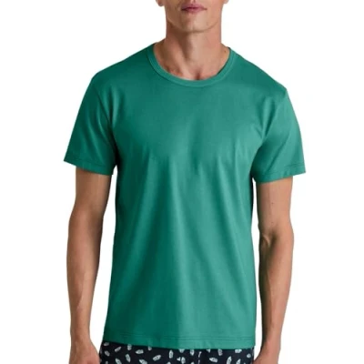 Abbildung von Calida RMX Sleep Weekend Kurzarm Nachtwäsche Shirt, Herren, Größe: XXL, Pond green