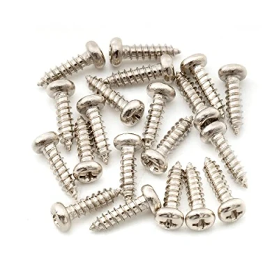 Abbildung von Musiclily Ultra 2,5x10mm Edelstahl Mechanik Schrauben für Akustik E Gitarre Bass, Nickel (20er Set)