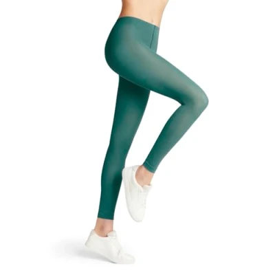 Abbildung von FALKE Damen Pure Matt 50 DEN W LE halb Blickdicht einfarbig 1 Stück Leggings, Grün (Fjord 7475) neu umweltfreundlich, M L