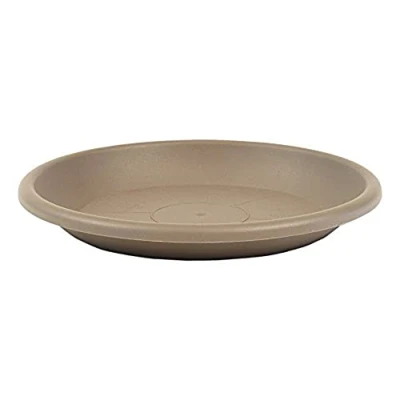 Abbildung von greemotion Blumentopfuntersetzer Taupe Untersetzer Blumen mit 39 cm Durchmesser Höhe 5 Pflanzkübel aus Kunststoff Pflanzenuntersetzer rund Pflanzen Untertopf