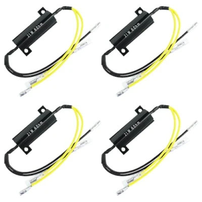 Abbildung von EPLZON 12V 21W 6 ohm Motorrad Lastwiderstand Taschenlampe Blinker Decoder Blinkeranzeige Widerstand Adapter Flash Fix Fehler für (Packung mit 4 Stück)