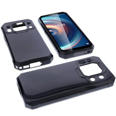 Abbildung von foto kontor Hülle kompatibel mit Oukitel WP30 PRO Schutzhülle schwarz Tasche Gummi TPU Handy Schutz Handytasche Handyhülle Smartphone Case Kantenschutz Eckenschutz
